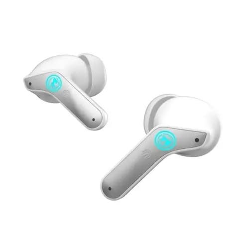 Maxon G300 Gaming x music Wireless Gaming Earbuds | White Silver | RGB Breathing Lights | Bluetooth 5.3 | 35ms Ultra Low Latency | ENC Mic | 36H Playtime